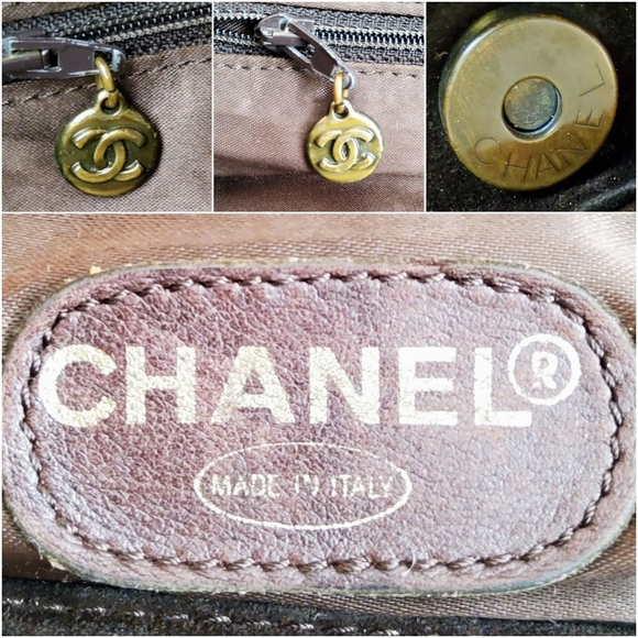 CC CHANEL BROWN SUEDE LEATHER VINTAGE ROD HAND BAG, CERTIFIED AUTHENTIC ♥ - Picture 11 of 15